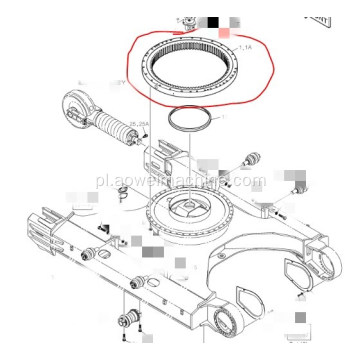 łożysko obrotu koparki koło obrotu 140109-00008A, 2404-1065 Doosan model koparek Solar 340 LC V